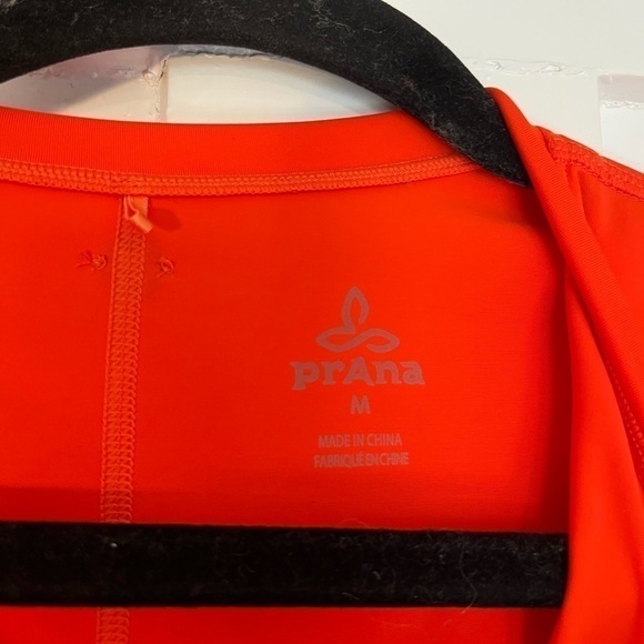 PrAna Sun Burst Orange 1/4 Zip Athletic Top Size Medium - Picture 3 of 8